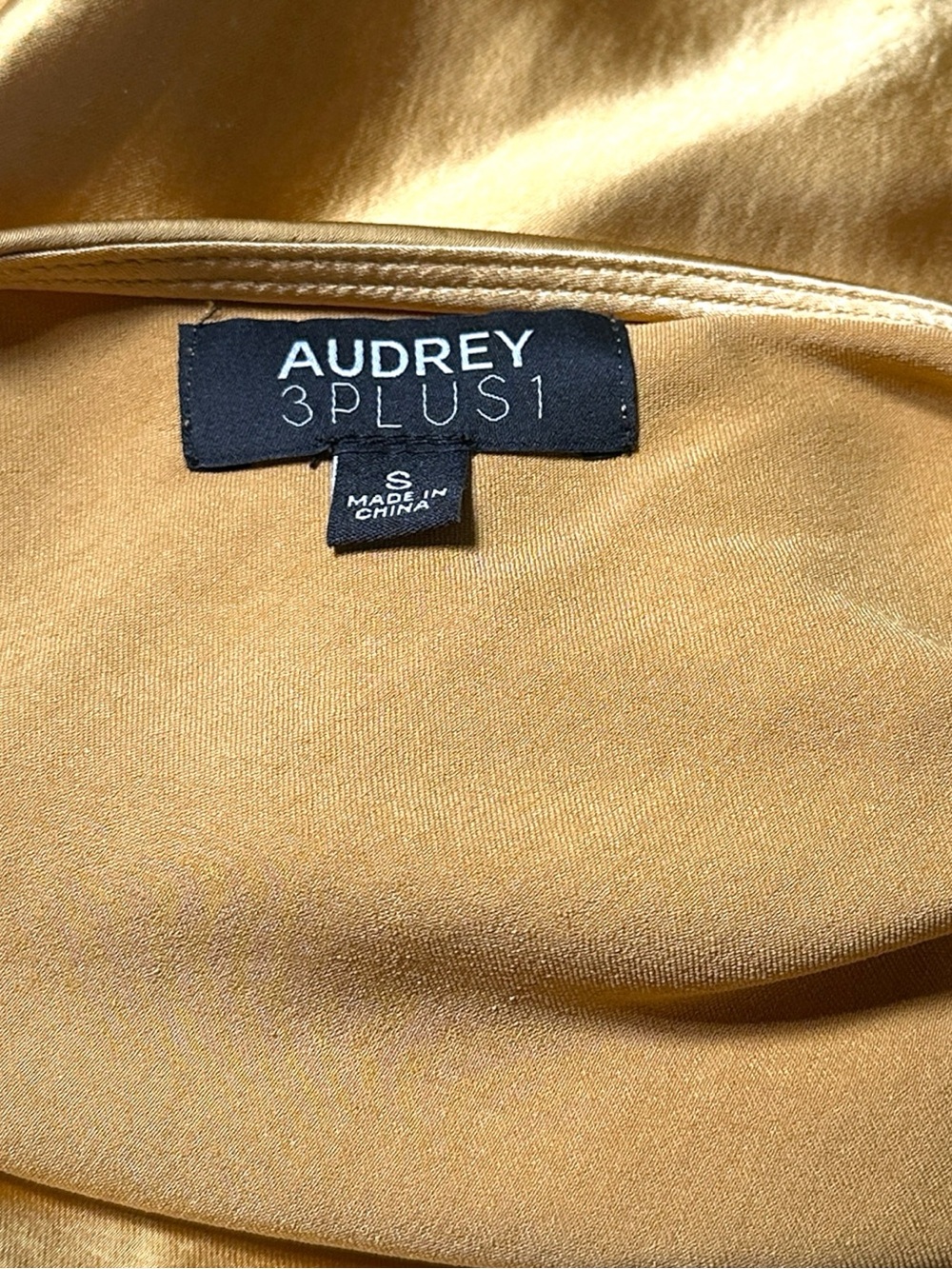👗 Audrey 3Plus1 Satin Style Cowl Neck Strappy Maxi Dress in Gold. Size Small - Picture 11 of 15